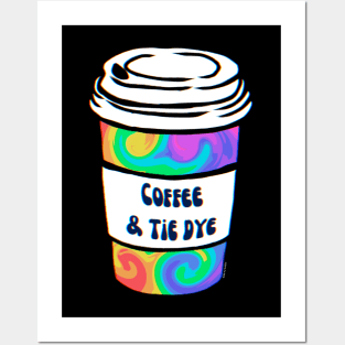 Rainbow Tie Dye Coffee Posters and Art